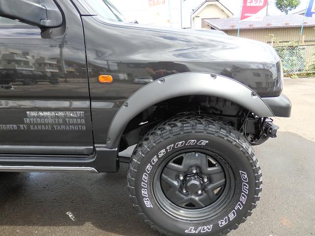 KANSAI ターボ 4WD RPGリフトアップ オーバーフェンダー メッキグリル スキッドプレート 社外マフラー ブリジストンマットタイヤ ウィンチ LEDヘッドライト LEDフォグ キーレス CD(33枚目)