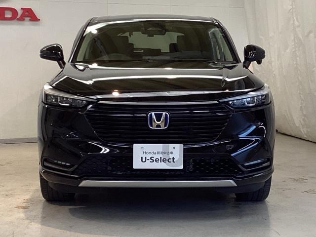 ヴェゼル ｅ：ＨＥＶＺ　ドライブレコーダー前後装備車　光触媒抗菌消臭施工済　ナビ　シートヒーター　ＥＴＣ　衝突回避支援ブレーキ機能　スマキ　Ｐトランク　フルオートエアコン　Ｄレコ　エアバッグ　両席エアバック　Ｒカメ　ソナー（2枚目）