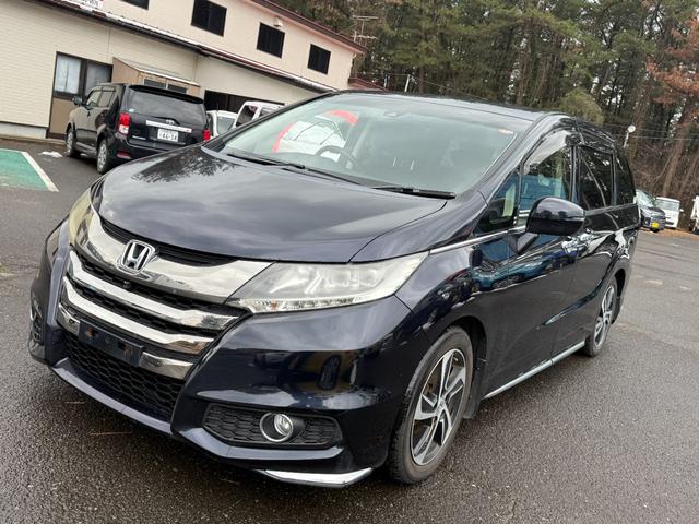 オデッセイ アブソルート・Xホンダセンシングアドバンスドパッケジ HDDナビ、CD/DVD、ETC、TVフルセグ、アイドリングストップ、レーンアシスト、バックカメラ、全周囲カメラ、両側電動スライドドア、3列シート、ハーフレザーシート(2枚目)