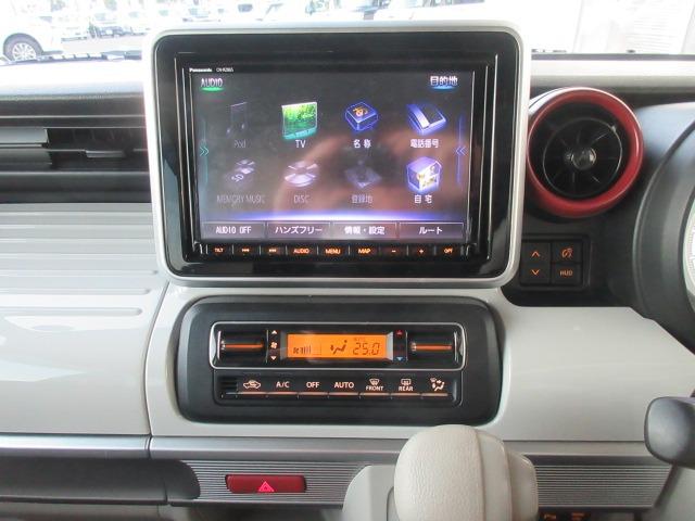 スペーシア ハイブリッドＸ　純正ナビ／フルセグＴＶ／全周囲カメラ／ＥＴＣ／シートヒーター／プッシュスタート／スマートキー／ステアリングスイッチ／オートライト／ヘッドライトレベライザー／両側電動スライドドア／純正アルミホイール（19枚目）