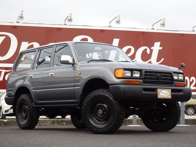 ランドクルーザー80 GX HZJ81V 後期型純正ナロー リア観音ドア グレーメタリック 輸出仕様 5速マニュアル パートタイム4WD 3インチリフトUP PW集中ドアロック 前後バンパーサイドSラプターライナー新品255MT(38枚目)