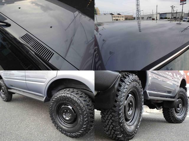 ランドクルーザー80 GX HZJ81V 後期型純正ナロー リア観音ドア グレーメタリック 輸出仕様 5速マニュアル パートタイム4WD 3インチリフトUP PW集中ドアロック 前後バンパーサイドSラプターライナー新品255MT(45枚目)