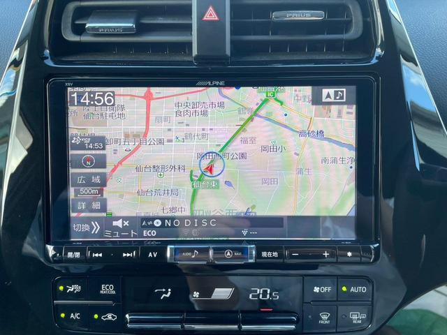 プリウス Ａツーリングセレクション　アルパインＳＤナビ／フルセグＴＶ／ブルートゥースオーディオ／バックカメラ／トヨタセーフティーセンス／レーダークルーズコントロール／モデリスタエアロ／純正１７インチアルミホイール／ＥＴＣ（11枚目）