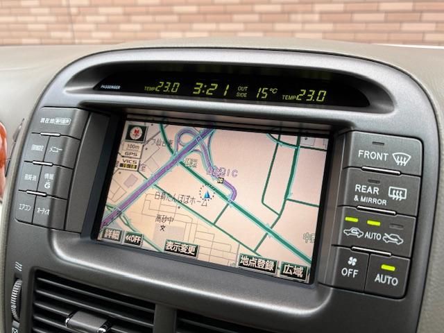 セルシオ eR仕様 保証付 禁煙車 7万km サンルーフ 本革&電動&エアシート メーカーナビ Bモニター クルーズコントロール スマートキー HID オートライト ビルトインETC 外品19インチAW(16枚目)