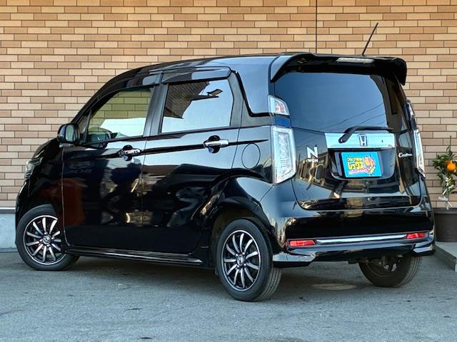Ｎ－ＷＧＮカスタム Ｇ・Ｌパッケージ　保証付　禁煙車　純正ナビ　フルセグＴＶ　Ｂカメラ　Ｂｌｕｅｔｏｏｔｈ　スマートキー　プッシュスタート　ハーフレザーシート　ＬＥＤライト　ＬＥＤフォグ　クルコン　ビルトインＥＴＣ　横滑り防止　純正ＡＷ（34枚目）