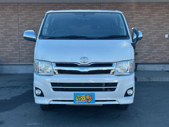 ハイエースバン ロングスーパーＧＬ　保証付　禁煙車　４ＷＤ　軽油　ターボ　寒冷地仕様　ホワイトレタータイヤ　純正ナビ　地デジＴＶ　Ｂモニター　ＥＴＣ　ＬＥＤライト　フォグランプ　キーレスキー　サーキュレーター（2枚目）