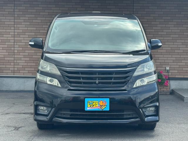 ヴェルファイア 2.4Z 保証付 禁煙車 8人乗 サンルーフ プレミアムサウンド エアロ 両側電動スライドドア 純正ナビ フルセグ Bモニター 後席モニター ETC HID クリソナ フルフラット スマートキ― 純正18AW(2枚目)