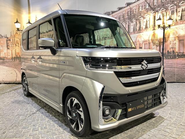 スペーシアカスタム ハイブリッドＸＳターボ　４ＷＤ　全方位モニター付９インチメモリーナビ　スズキセーフティサポート　スズキコネクト対応機　電動パーキングブレーキ　ブレーキホールド　アダプティブクルーズコントロールハイビームアシスト（20枚目）