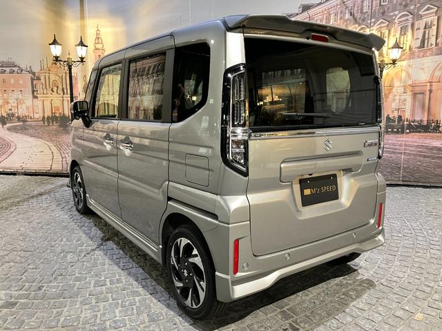 スペーシアカスタム ハイブリッドＸＳターボ　４ＷＤ　全方位モニター付９インチメモリーナビ　スズキセーフティサポート　スズキコネクト対応機　電動パーキングブレーキ　ブレーキホールド　アダプティブクルーズコントロールハイビームアシスト（37枚目）