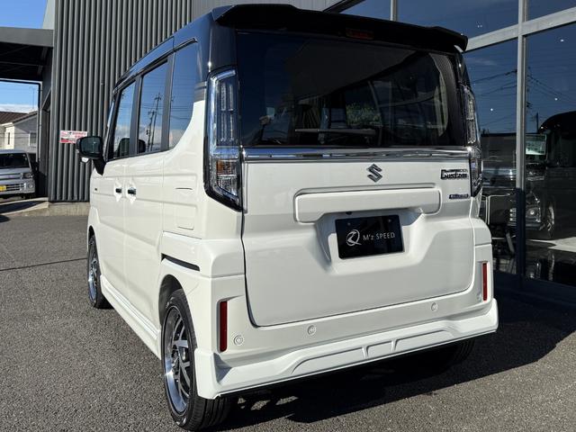スペーシアカスタム ハイブリッドＸＳターボ　４ＷＤ　エムズスピードエアロＶｅｒコンプリートカー　全方位モニター付９インチメモリーナビ　届出済未使用車　ＺＥＳＵエアロＦ・Ｒ　１６インチＪカラットホイール　両側電動スライドドア　スズキコネクト対応（36枚目）