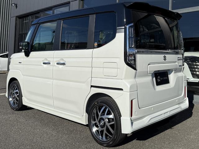 スペーシアカスタム ハイブリッドＸＳターボ　４ＷＤ　エムズスピードエアロＶｅｒコンプリートカー　全方位モニター付９インチメモリーナビ　届出済未使用車　ＺＥＳＵエアロＦ・Ｒ　１６インチＪカラットホイール　両側電動スライドドア　スズキコネクト対応（38枚目）