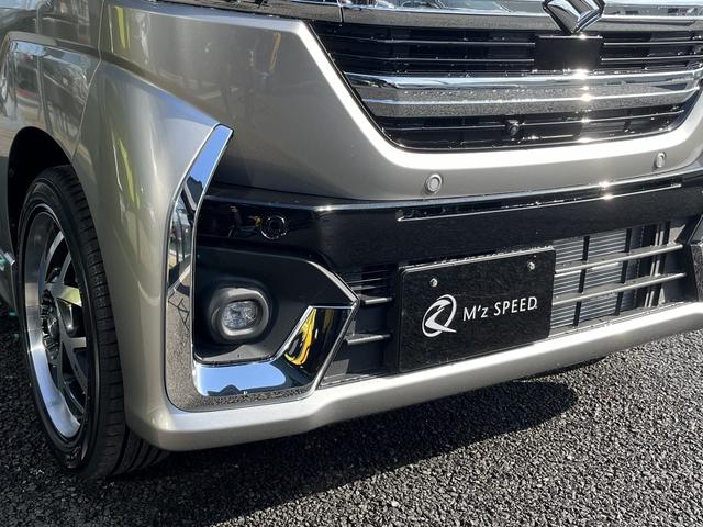 スペーシアカスタム ハイブリッドＸＳターボ　４ＷＤ　エムズスピード１６インチホイールＪカラット　全方位モニター付９インチメモリーナビ　スズキセーフティサポート　スズキコネクト対応機　電動パーキングブレーキ　　アダプティブクルーズコントロール（25枚目）