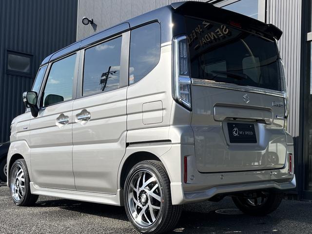 スペーシアカスタム ハイブリッドＸＳターボ　４ＷＤ　エムズスピード１６インチホイールＪカラット　全方位モニター付９インチメモリーナビ　スズキセーフティサポート　スズキコネクト対応機　電動パーキングブレーキ　　アダプティブクルーズコントロール（34枚目）