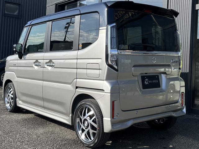 スペーシアカスタム ハイブリッドＸＳターボ　４ＷＤ　エムズスピード１６インチホイールＪカラット　全方位モニター付９インチメモリーナビ　スズキセーフティサポート　スズキコネクト対応機　電動パーキングブレーキ　　アダプティブクルーズコントロール（35枚目）