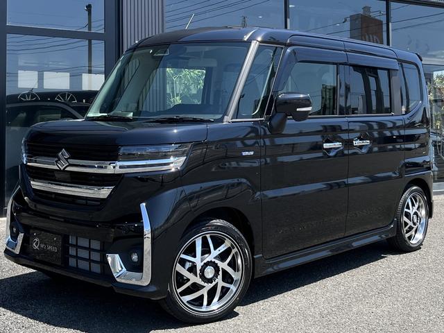 スペーシアカスタム ハイブリッドＸＳターボ　４ＷＤ　エムズスピード１６インチホイールＪカラット　全方位モニター付９インチメモリーナビ　スズキセーフティサポート　スズキコネクト対応機　電動パーキングブレーキ　　アダプティブクルーズコントロール（19枚目）
