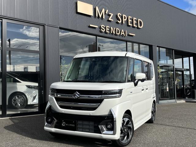 スペーシアカスタム ハイブリッドＸＳターボ　４ＷＤ　全方位モニター付９インチメモリーナビ　スズキセーフティサポート　スズキコネクト対応機　電動パーキングブレーキ　ブレーキホールド　アダプティブクルーズコントロールハイビームアシスト（14枚目）