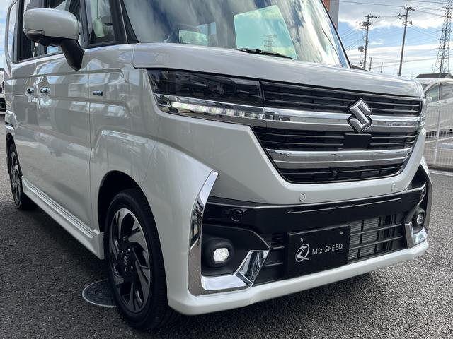 スペーシアカスタム ハイブリッドＸＳターボ　４ＷＤ　全方位モニター付９インチメモリーナビ　スズキセーフティサポート　スズキコネクト対応機　電動パーキングブレーキ　ブレーキホールド　アダプティブクルーズコントロールハイビームアシスト（23枚目）