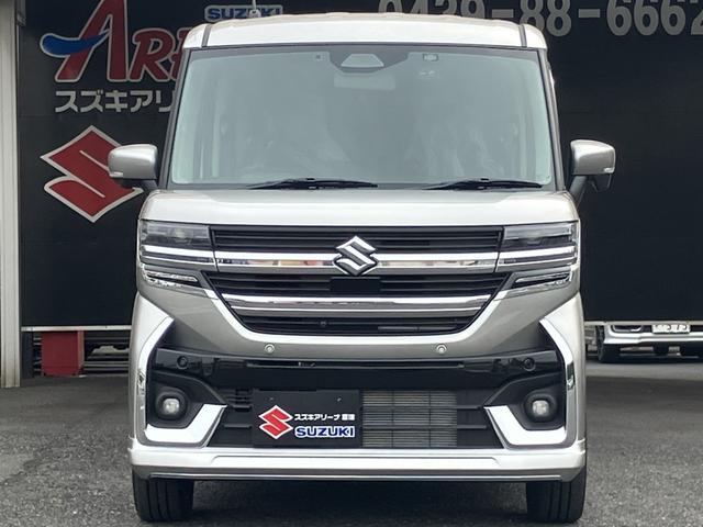 スペーシアカスタム ハイブリッドＸＳターボ　４ＷＤ　エムズスピードエアロＶｅｒコンプリートカー　全方位モニター付９インチメモリーナビ　届出済未使用車　ＺＥＳＵエアロＦ・Ｒ　１６インチＪカラットホイール　両側電動スライドドア　スズキコネクト対応（17枚目）