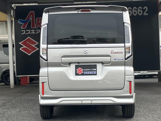 スペーシアカスタム ハイブリッドＸＳターボ　４ＷＤ　エムズスピードエアロＶｅｒコンプリートカー　全方位モニター付９インチメモリーナビ　届出済未使用車　ＺＥＳＵエアロＦ・Ｒ　１６インチＪカラットホイール　両側電動スライドドア　スズキコネクト対応（23枚目）