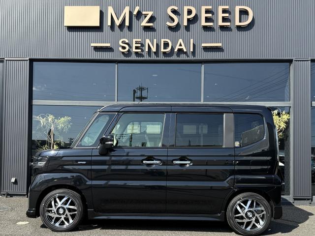 スペーシアカスタム ハイブリッドXSターボ エムズスピードエアロVerコンプリートカー 全方位モニター付9インチメモリーナビ 届出済未使用車 ZESUエアロF・R 16インチJカラットホイール 両側電動スライドドア スズキコネクト対応(24枚目)