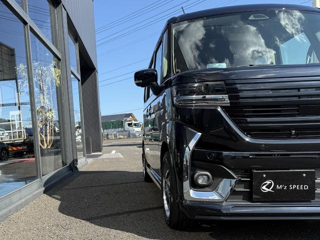 スペーシアカスタム ハイブリッドXSターボ エムズスピードエアロVerコンプリートカー 全方位モニター付9インチメモリーナビ 届出済未使用車 ZESUエアロF・R 16インチJカラットホイール 両側電動スライドドア スズキコネクト対応(27枚目)