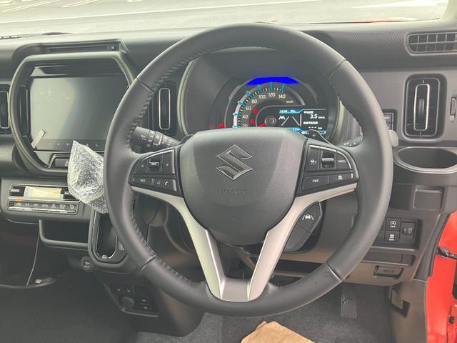 ハスラー タフワイルドターボ 全方位モニター付メモリーナビ スズキコネクト通信機 スズキセーフティサポート デュアルカメラブレーキサポート アダプティブクルーズコントロール 車線逸脱抑制機能 ハイビームアシスト(4枚目)