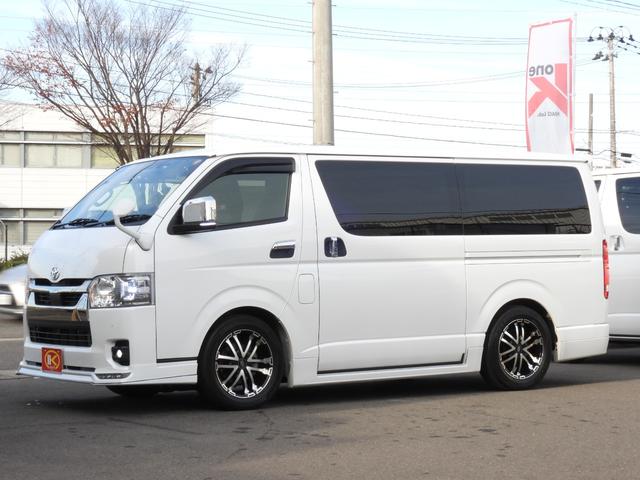 ハイエースバン スーパーＧＬ　ダークプライムＩＩ　ワンオーナー４ＷＤ寒冷地仕様　ＢＩＧ－Ｘナビ　レカロ　純正エンジンスターター　Ｇｅｎｂ足回りローダウン　フルエアロ　リアスポイラー　クルーズコントロール　ドラレコ　フロア　スピーカー＆ツィーター（64枚目）