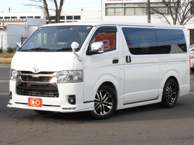 ハイエースバン スーパーＧＬ　ダークプライムＩＩ　ワンオーナー４ＷＤ寒冷地仕様　ＢＩＧ－Ｘナビ　レカロ　純正エンジンスターター　Ｇｅｎｂ足回りローダウン　フルエアロ　リアスポイラー　クルーズコントロール　ドラレコ　フロア　スピーカー＆ツィーター（80枚目）