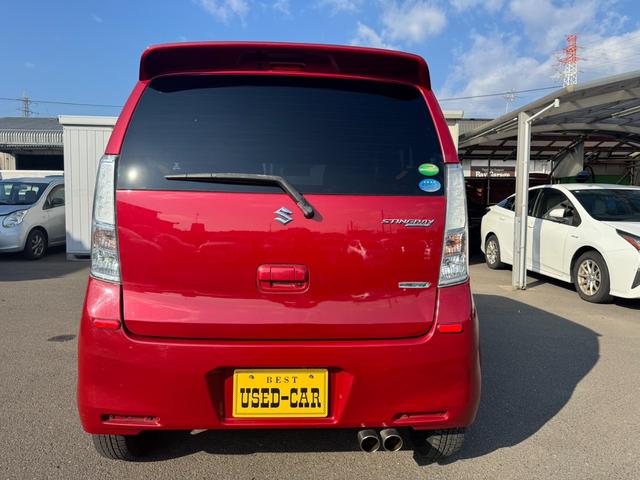 ワゴンRスティングレー T 102980km 社外ナビ 地デジTV バックカメラ ステアスイッチ プッシュスタート スマートキー アイドリングストップ HIDライト フォグランプ ローダウン 社外マフラー 社外アルミホイール(3枚目)