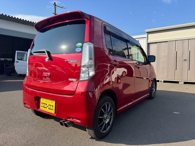 ワゴンRスティングレー T 102980km 社外ナビ 地デジTV バックカメラ ステアスイッチ プッシュスタート スマートキー アイドリングストップ HIDライト フォグランプ ローダウン 社外マフラー 社外アルミホイール(8枚目)