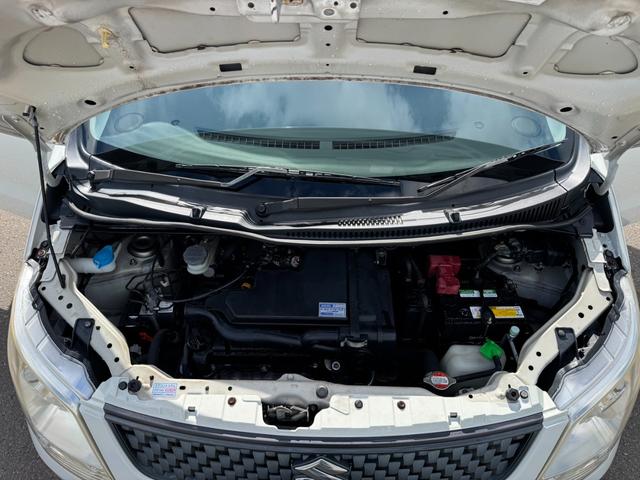 ワゴンR FX 90531km 4WD AC PS PW SRSエアバック ABS キーレスキー シートヒーター 盗難防止システム 衝突安全ボディ ベンチシート フルフラット CD 取扱説明書 社外アルミホイール(10枚目)