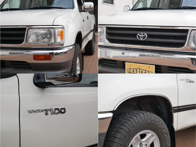 Ｔ１００ ＳＲ５　エクストラキャブ　買取直販　純正ホワイト　ロール式トノカバー　ＦＡＬＫＥＮワイルドピークＡＴ　トヨタ純正１６インチＡＷ　ベンチシート６人乗り　ＬＥＣＡＲＲＡステアリング　カロッツェリア７インチナビ　バックカメラ　サンル（10枚目）