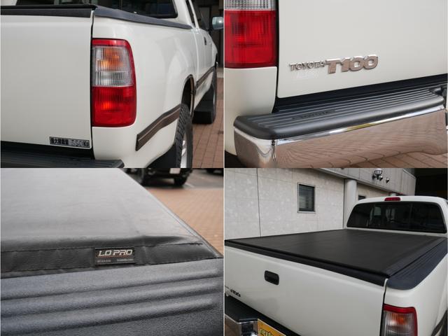 Ｔ１００ ＳＲ５　エクストラキャブ　買取直販　純正ホワイト　ロール式トノカバー　ＦＡＬＫＥＮワイルドピークＡＴ　トヨタ純正１６インチＡＷ　ベンチシート６人乗り　ＬＥＣＡＲＲＡステアリング　カロッツェリア７インチナビ　バックカメラ　サンル（11枚目）