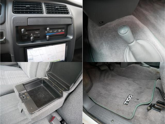 Ｔ１００ ＳＲ５　エクストラキャブ　買取直販　純正ホワイト　ロール式トノカバー　ＦＡＬＫＥＮワイルドピークＡＴ　トヨタ純正１６インチＡＷ　ベンチシート６人乗り　ＬＥＣＡＲＲＡステアリング　カロッツェリア７インチナビ　バックカメラ　サンル（19枚目）