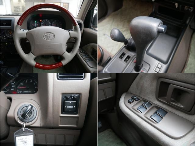 ランドクルーザープラド ＴＸ　後期型　経済的な２．７Ｌエンジン　丸目フェイス換装　ＮＥＷオールペイント：シダーグリーン　ナローボディ―仕様　ＹＯＫＯＨＡＭＡジオランダーＡ／Ｔ４　ＦＤ－ｃｌａｓｓｉｃ１６インチＡＷ　ヴィンテージブラ（15枚目）