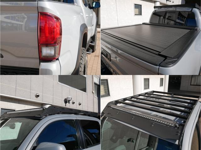 タコマ ダブルキャブ　ＴＲＤオフロード　リフトアップ　ＢＦグッドリッチＡＴ　ＭＥＴＨＯＤ　ＭＲ３０５　１６インチＡＷ　ＰＲＩＮＳＵルーフラック　ＬＥＥＲシャッター式トノカバー　ＡＬＰＩＮＥフルセグナビ　バックカメラ　トヨタセーフティセンス　（11枚目）