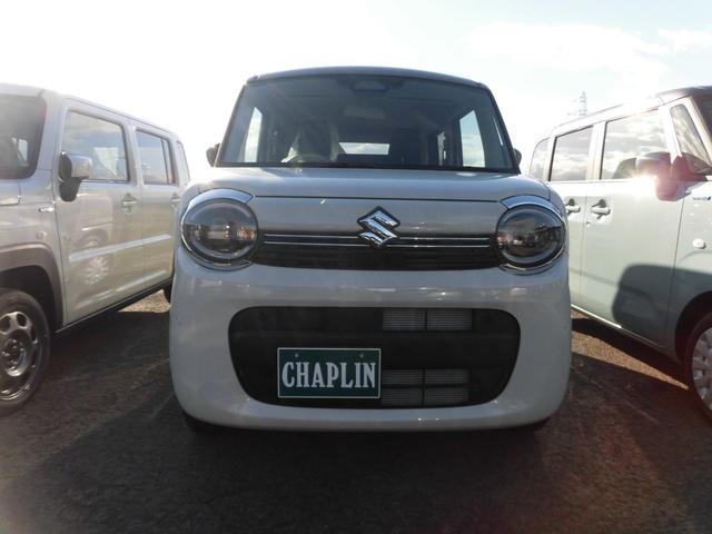 ワゴンＲスマイル ハイブリッドＳ　４ＷＤ　届出済み未使用車　セーフティサポート付き　ツートンカラー　左側パワースライドドア　プッシュスタート　オートライト　オートエアコン　パワステ（2枚目）