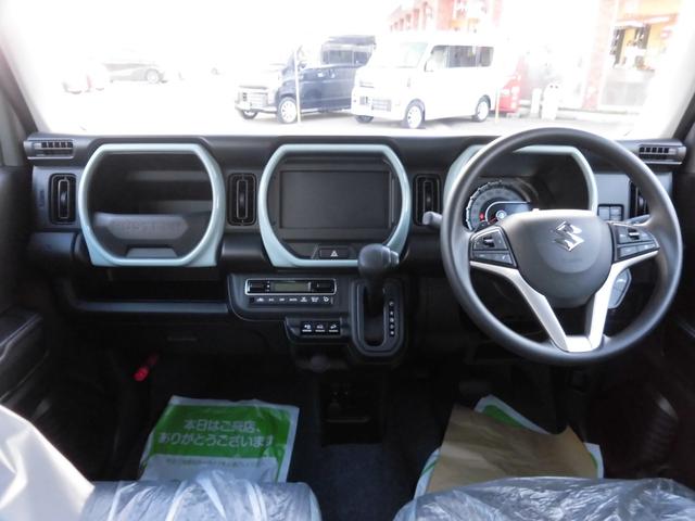 ハスラー ハイブリッドＧターボ　４ＷＤ　届出済み未使用車　セーフティサポート付き　ターボ　プッシュスタート　キーレス　オートエアコン　オートライト　シートヒーター（3枚目）