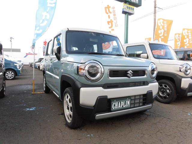 ハスラー ハイブリッドＧ　４ＷＤ　届出済み未使用車　セーフティサポート付き　　ツートンカラー　プッシュスタート　シートヒーター　オートライト　オートエアコン（5枚目）