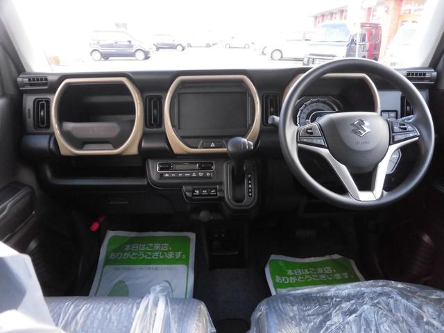 ハスラー ハイブリッドＧターボ　４ＷＤ　届出済み未使用車　セーフティサポート付き　ターボ　プッシュスタート　シートヒーター　オートライト　オートエアコン（3枚目）