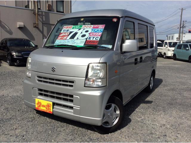 ジョインターボ　マニュアル４ＷＤ・車検７年５月・走行６９３００ｋｍ・タイミングチェン・ＡＣ・ＰＳ・ＰＷ・ＷＥＢ・ＡＢＳ・盗難防止システム・衝突安全ボディー・キーレス・ＥＴＣ・社外１２インチアルミスタットレスタイヤ装着(5枚目)