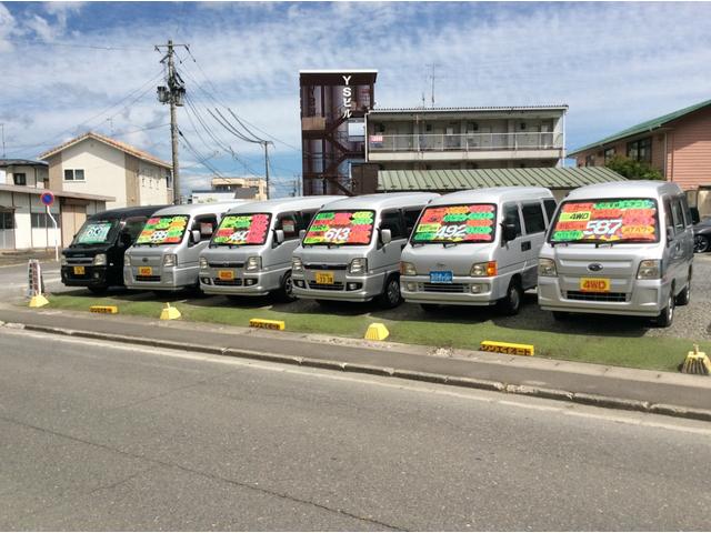 サンバーバン ディアス　オートマ４ＷＤ・走行８９３３７ｋｍ・ＡＣ・ＰＳ・ＰＷ・エアバック・リヤヒーター・電角ミラー・キーレス・ライトレベライザー・Ａ／Ｔパワー・純正ドアバイザー・フロアマット・社外１２インチアルミ冬タイヤ装着（8枚目）