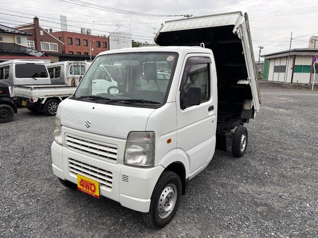 キャリイトラック キンタロウダンプ マニュアル切換4WD走行82200km車検9年9月エアコンパワステエアバック純正フロアーマットドアバイザーオーディオ12インチホイル夏タイヤ装着(15枚目)