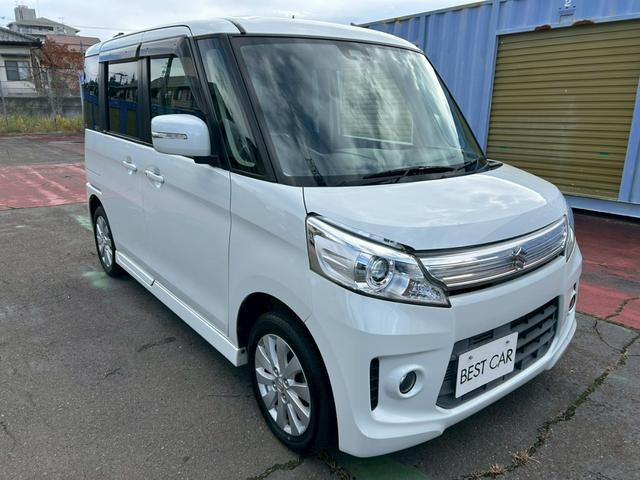 スペーシアカスタム XS ナビ DTV アルミ パワースライドドア プッシュスタート オートライト オートエアコン レーダーブレーキサポート フォグライト ウインカーミラー 横滑り防止 アイドリングストップ スマートキー(4枚目)