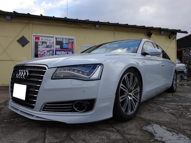 Ａ８ Ｌ　Ｗ１２クワトロ　デザインセレクション　４人乗り　ツインサンルーフ　リアエンターテイメント　全席エアーシート　ローダウン　フロントＡＢＴスポイラー　レザーシート　純正アルミホイール（2枚目）