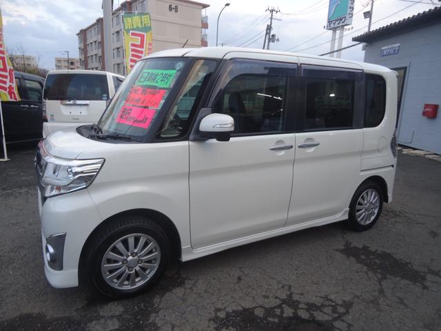 タント カスタムＸ　ナビ・ＴＶ　ＨＩＤ　左パワースライド　オートライト　フォグライト　アルミ（3枚目）