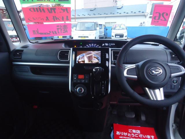 タント カスタムＸ　ナビ・ＴＶ　ＨＩＤ　左パワースライド　オートライト　フォグライト　アルミ（7枚目）