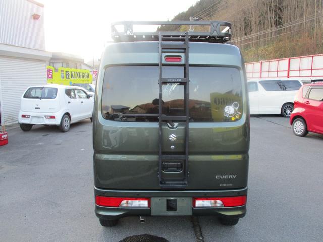 エブリイ ＰＣ　４ＷＤ　マニュアル　リフトアップ　社外１４インチアルミ　マッドタイヤ　ワゴン仕様　ＥＴＣ　社外リアラダー　社外追加メーター　社外ルーフラック（10枚目）