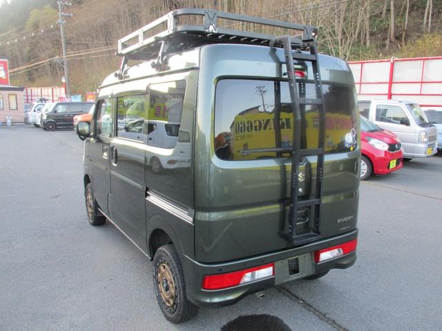 エブリイ ＰＣ　４ＷＤ　マニュアル　リフトアップ　社外１４インチアルミ　マッドタイヤ　ワゴン仕様　ＥＴＣ　社外リアラダー　社外追加メーター　社外ルーフラック（11枚目）