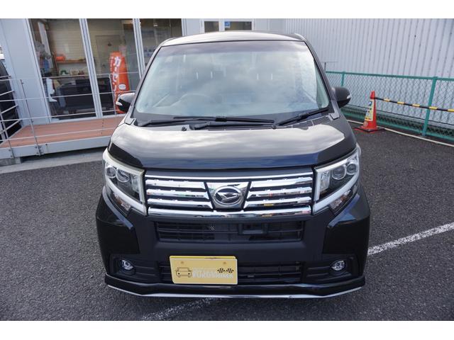 ムーヴ カスタム X SA ナビ フルセグTV Bluetooth DVD USB パワーモード エンジンスターター ステアスイッチ オートライト オートエアコン LEDライトエアロ ローダウン 16アルミ 禁煙 1年保証整備付(3枚目)